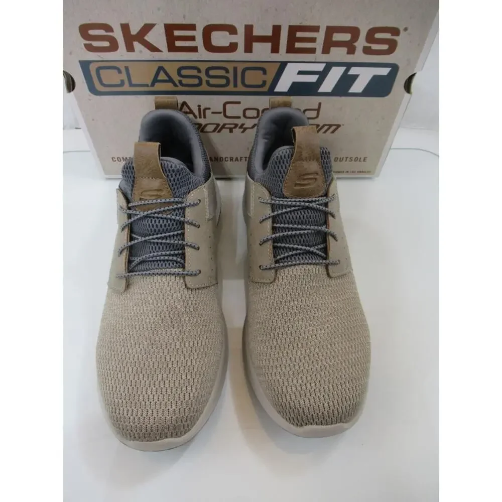 Men's Skechers Classic Fit Delson Camben Slip On Shoes Sneakers Taupe Size 11